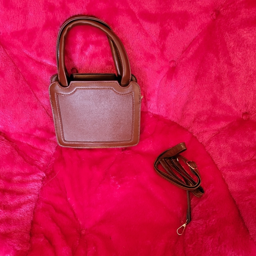 Micro Mini Brown & White Handbag - Picture 2 of 3